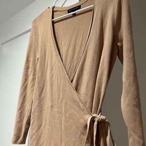 Tan Banana Republic Wrap Dress